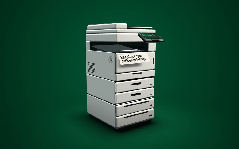 Illustration of a Ricoh IM C-series copier.